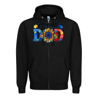 Black proud dad autism Zipper Hoodie - BarkalooDesign