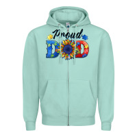 Seafoam proud dad autism Zipper Hoodie - BarkalooDesign