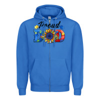 True Royal proud dad autism Zipper Hoodie - BarkalooDesign