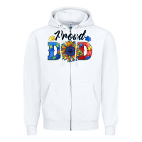 White proud dad autism Zipper Hoodie - BarkalooDesign