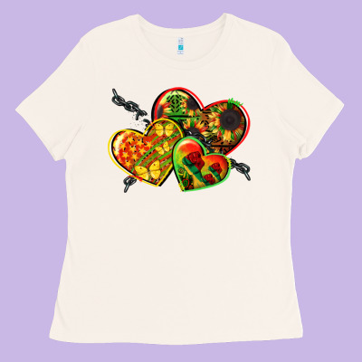 Juneteenth Hearts Ladies Tee Designed By Cowgirlartshop