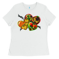 White juneteenth hearts Ladies Tee - CowGirlArtShop