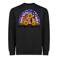 Black god bless america  rainbow Heavyweight Sweatshirt - BarkalooDesign