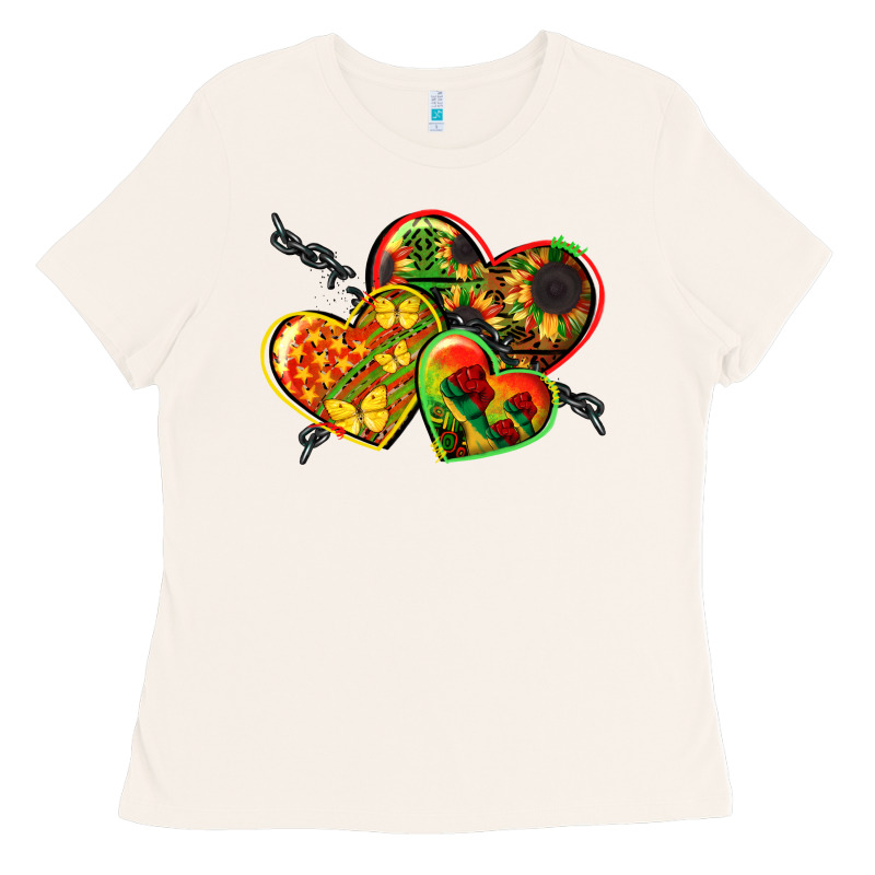 Juneteenth Hearts Ladies Tee by CowGirlArtShop | Teevron