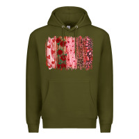 Army Green valentine's day brushstrokes Premium Hoodie - RanaPortraitStore
