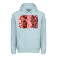 Blue Mist valentine's day brushstrokes Premium Hoodie - RanaPortraitStore