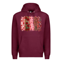 Burgundy valentine's day brushstrokes Premium Hoodie - RanaPortraitStore