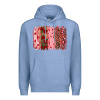 Colony Blue valentine's day brushstrokes Premium Hoodie - RanaPortraitStore