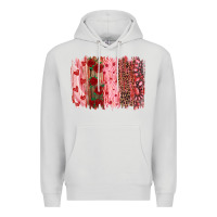 Dove Grey valentine's day brushstrokes Premium Hoodie - RanaPortraitStore