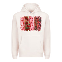Pale Pink valentine's day brushstrokes Premium Hoodie - RanaPortraitStore