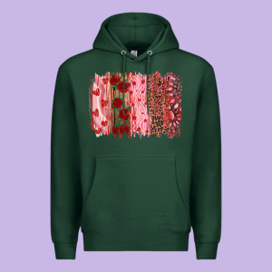 Valentine's Day Brushstrokes Premium Hoodie Designed By Ranaportraitstore