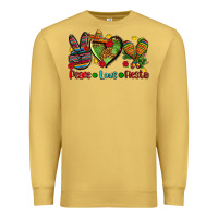 Antique Gold peace love fiesta ado Premium Sweatshirt - AdoDesignShop