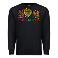 Black peace love fiesta ado Premium Sweatshirt - AdoDesignShop