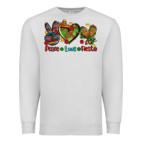 Dove Grey peace love fiesta ado Premium Sweatshirt - AdoDesignShop
