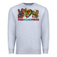 Heather Grey peace love fiesta ado Premium Sweatshirt - AdoDesignShop