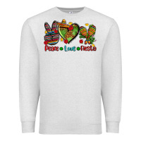 Oatmeal Heather peace love fiesta ado Premium Sweatshirt - AdoDesignShop