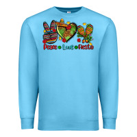 Ocean Blue peace love fiesta ado Premium Sweatshirt - AdoDesignShop