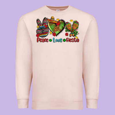Peace Love Fiesta Ado Premium Sweatshirt Designed By Adodesignshop