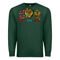 Sports Green peace love fiesta ado Premium Sweatshirt - AdoDesignShop