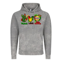 Cloud Rock Peace love Juneteenth Vintage Hoodie - FaDigitalArtStudio