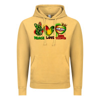 Vintage Mustard Peace love Juneteenth Vintage Hoodie - FaDigitalArtStudio