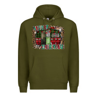 Army Green merry christmas caravan Premium Hoodie - CowhideDigitalArt