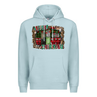 Blue Mist merry christmas caravan Premium Hoodie - CowhideDigitalArt