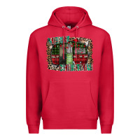 Cardinal merry christmas caravan Premium Hoodie - CowhideDigitalArt