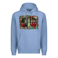 Colony Blue merry christmas caravan Premium Hoodie - CowhideDigitalArt