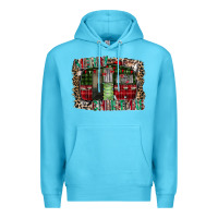 Ocean Blue merry christmas caravan Premium Hoodie - CowhideDigitalArt