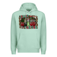 Seafoam merry christmas caravan Premium Hoodie - CowhideDigitalArt