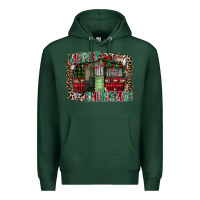 Sports Green merry christmas caravan Premium Hoodie - CowhideDigitalArt