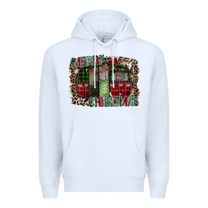 Merry Christmas Caravan Premium Hoodie by CowhideDigitalArt | Teevron