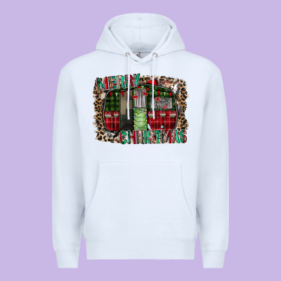 Merry Christmas Caravan Premium Hoodie Designed By Cowhidedigitalart