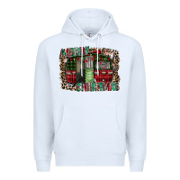 White merry christmas caravan Premium Hoodie - CowhideDigitalArt