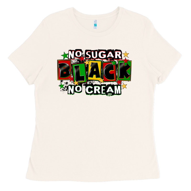 No Sugar No Cream Black Ladies Tee by CowGirlArtShop | Teevron