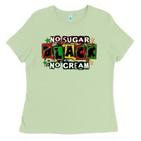 Matcha no sugar no cream black Ladies Tee - CowGirlArtShop