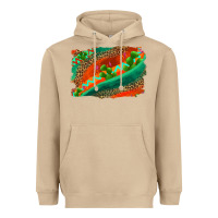 Mushroom westerb aztec and leopard background Heavyweight Hoodie - AdoDesignShop