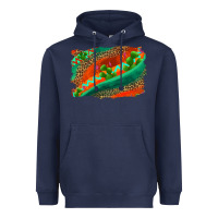 Navy westerb aztec and leopard background Heavyweight Hoodie - AdoDesignShop