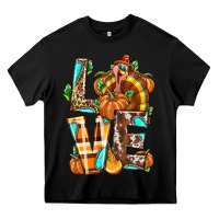 Black Love Turkey Thanksgiving Heavy Core Tee - texasbilliewilder