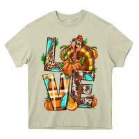 Mossy Love Turkey Thanksgiving Heavy Core Tee - texasbilliewilder