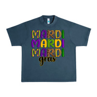 Midnight Navy mardi mardi mardi gras Urban Heavy Tee - OliviaCreatesArt
