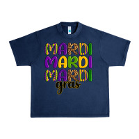 Navy mardi mardi mardi gras Urban Heavy Tee - OliviaCreatesArt