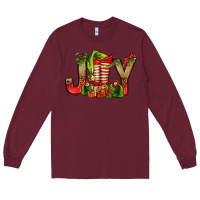 Burgundy joy christmas with elf bbs Long Sleeve Tee - BundleAndBundleShop