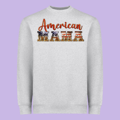 American Mama Heavyweight Sweatshirt Designed By Barkaloodesign