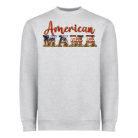 Heather Grey american mama Heavyweight Sweatshirt - BarkalooDesign