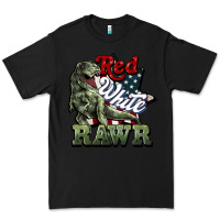 Black Red white rawr 4th of july Premium Tee - HowdyJamesFarm