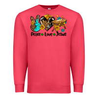 Cardinal peace love jesus Premium Sweatshirt - AdoDesignShop