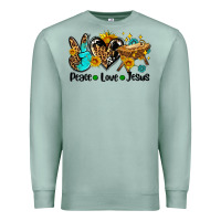 Seafoam peace love jesus Premium Sweatshirt - AdoDesignShop