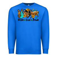 True Royal peace love jesus Premium Sweatshirt - AdoDesignShop